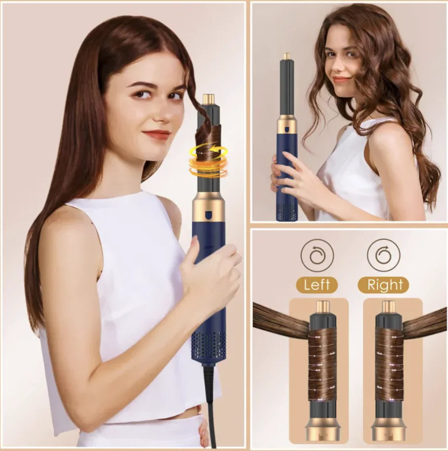 Beauty Professional 1000W Hair Styler 5-in-1 Multi-functions Hair Dryer Blower Hair Straightener Curling Styling Tools Set