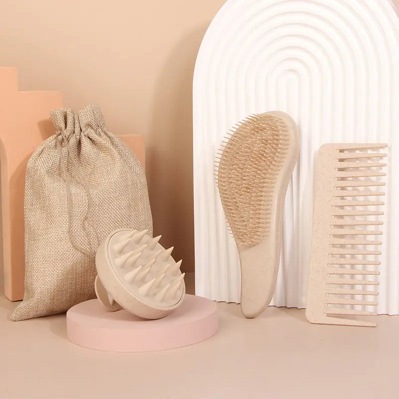 Most selling 2025 Wheat Straw Handle Comb Set
