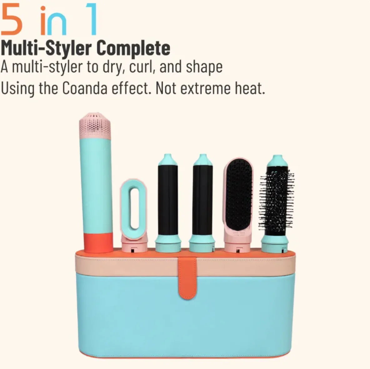 Tarakme HQ Mixed Pro Complete Long Hair Styling Set β Multi Styler with Air-Wrap Curling & Straightening Technology | Salon Results at Home