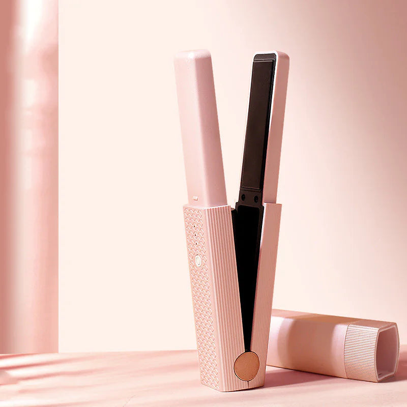 Tarakme Cordless Mini Ceramic Hair Straightener & Curler — 2-in-1 Smart Styling for Effortless Beauty
