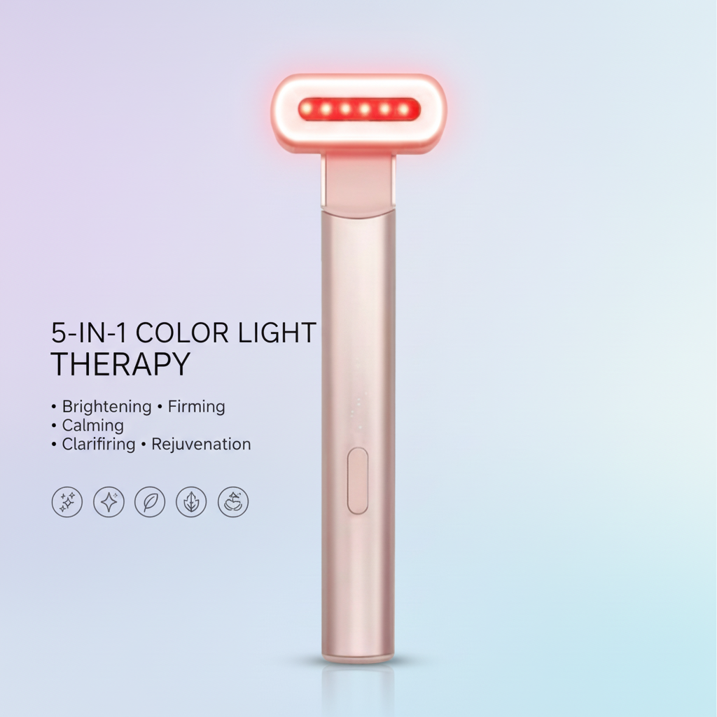 Tarakme GlowWave™ 5-in-1 LED Light Therapy Wand