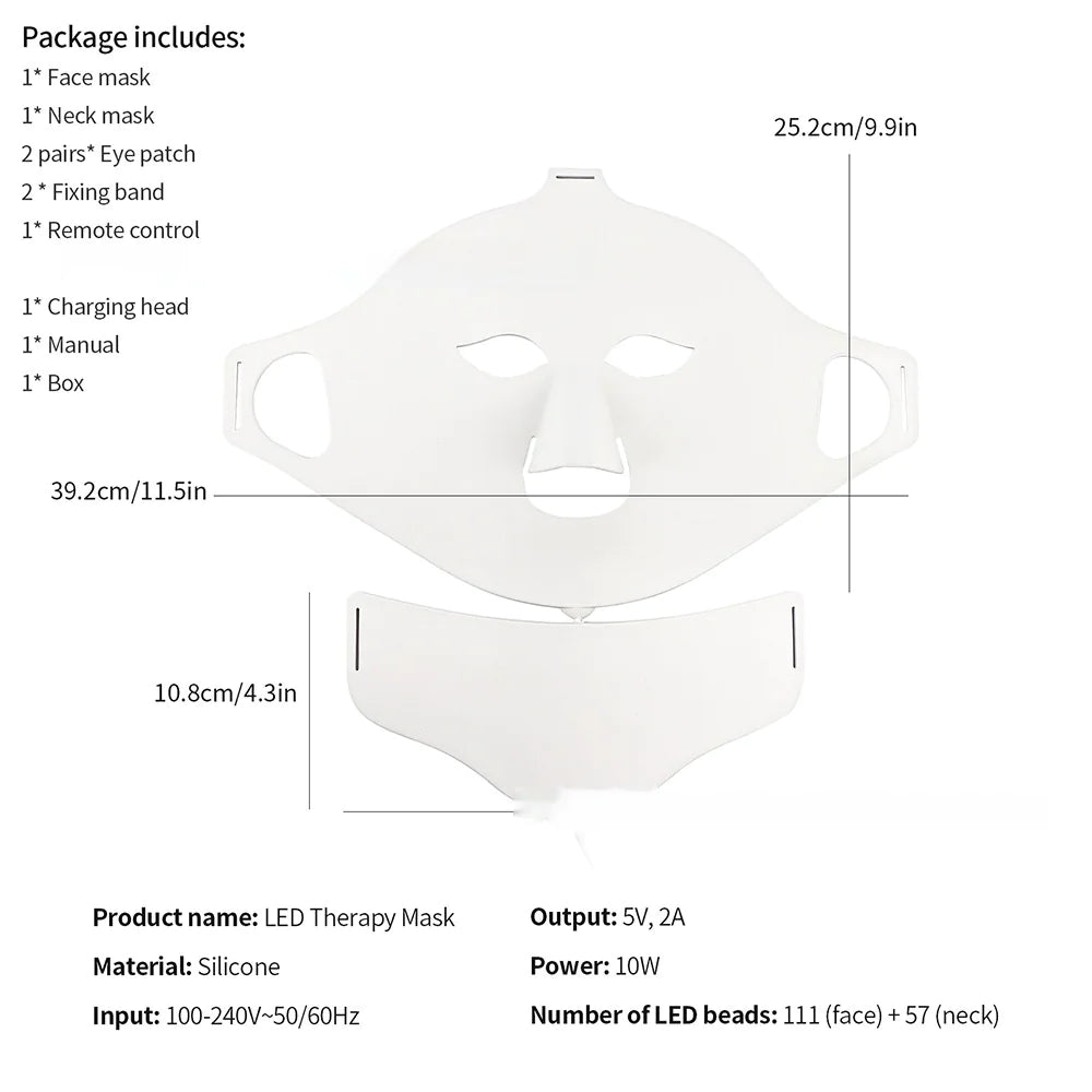 Tarakme LumiSilk 7™ LED Silicone Face Mask
