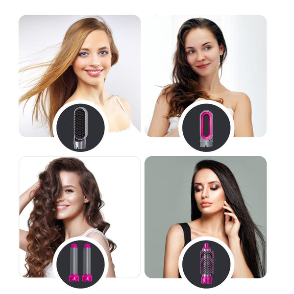AirStyler 5-in-1 Hair Dryer & Curling Brush Set – Dry, Curl, Straighten, Volumize & Shine with One Powerful Tool!