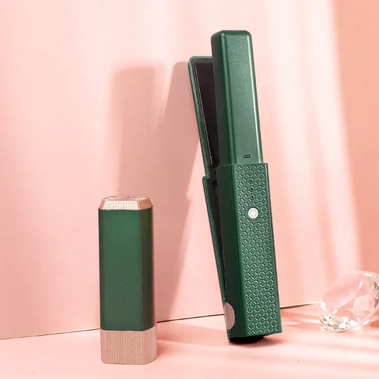 Tarakme Cordless Mini Ceramic Hair Straightener & Curler — 2-in-1 Smart Styling for Effortless Beauty