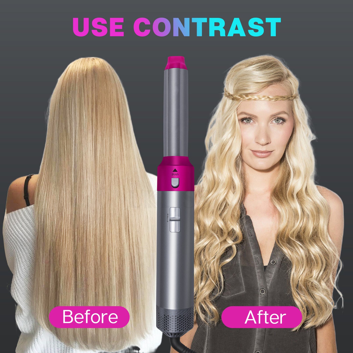 AirStyler 5-in-1 Hair Dryer & Curling Brush Set – Dry, Curl, Straighten, Volumize & Shine with One Powerful Tool!