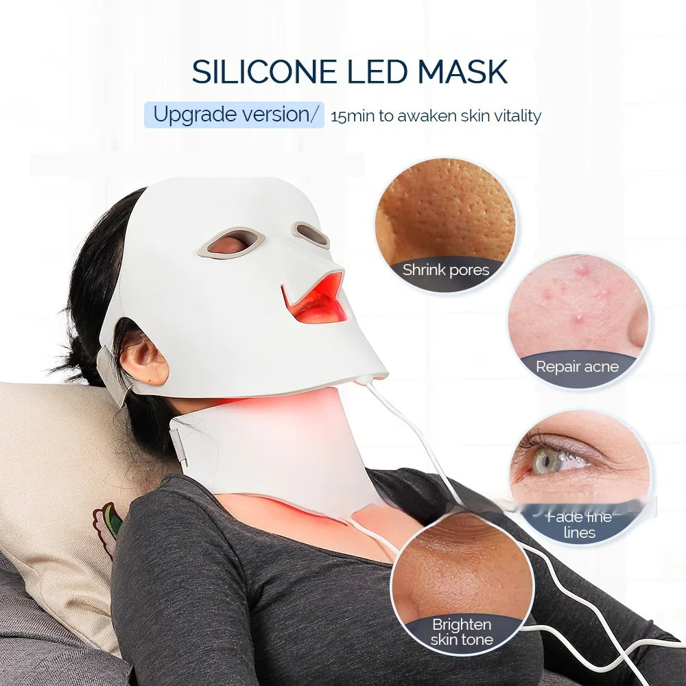 Tarakme LumiSilk 7™ LED Silicone Face Mask