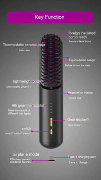 New  2025 Mini Wireless Hair Straightener
