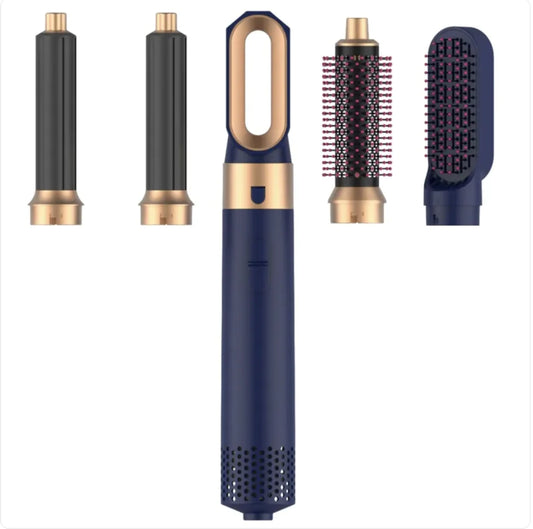 Beauty Professional 1000W Hair Styler 5-in-1 Multi-functions Hair Dryer Blower Hair Straightener Curling Styling Tools Set